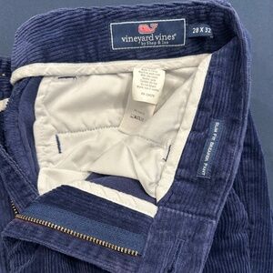 Vineyard Vines Corduroy Breaker Pants Slim Fit 28x32 Blue Corduroy